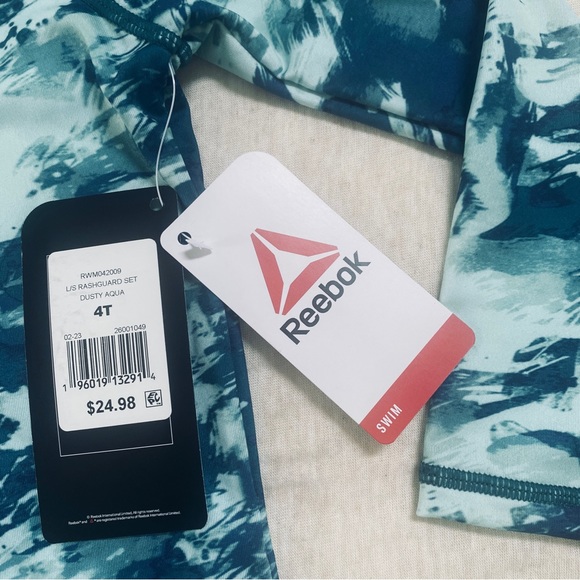 Reebok Toddler Boys Long Sleeve Rashguard and Swim Trunks Set with UPF 50+, - Picture 9 of 11